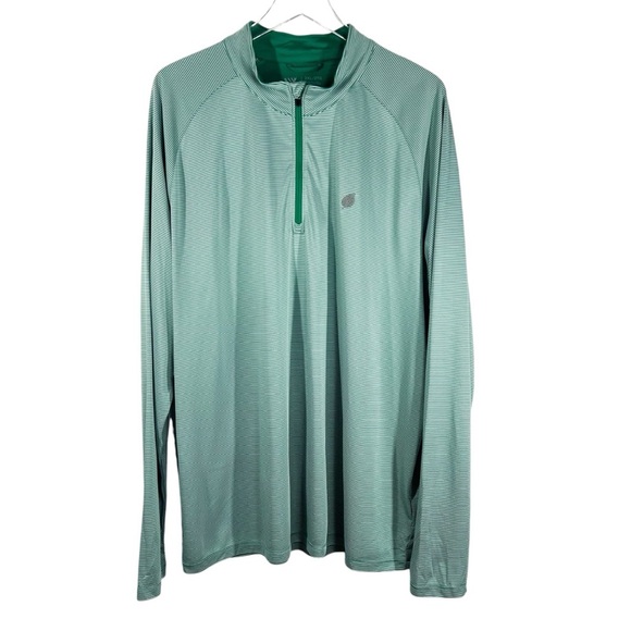 LEVELWEAR Direct Mid-weight Golf Stripe 1/4 Zip Long Sleeve Shirt Men's 2XL - Picture 1 of 7